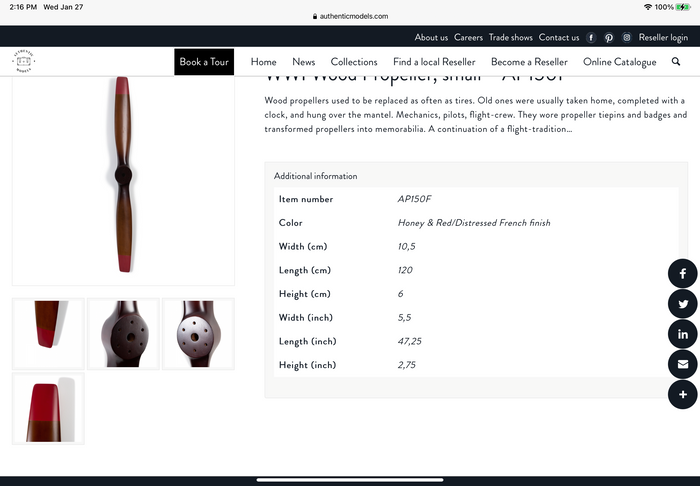 WW1 Wood Propeller